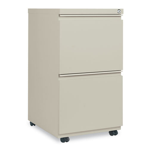 File Pedestal with Full-Length Pull, Left or Right, 2 Legal/Letter-Size File Drawers, Putty, 14.96" x 19.29" x 27.75"-(ALEPBFFPY)