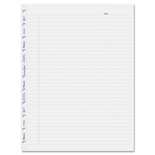 MiracleBind Ruled Paper Refill Sheets for all MiracleBind Notebooks and Planners, 11 x 9.06, White/Blue Sheets, Undated-(REDAFR11050R)