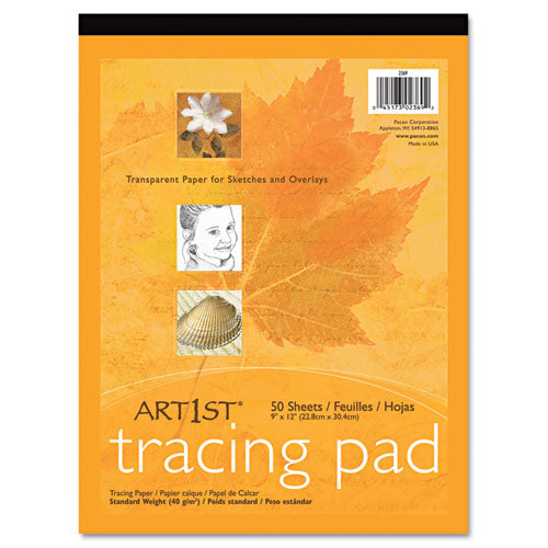 Art1st Parchment Tracing Paper, 16 lb, 9 x 12, White, 50/Pack-(PAC2312)