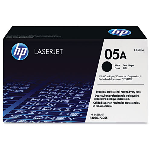 HP 05A, (CE505A) Black Original LaserJet Toner Cartridge-(HEWCE505A)