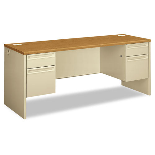 38000 Series Kneespace Credenza, 72w x 24d x 29.5h, Harvest/Putty-(HON38854CL)