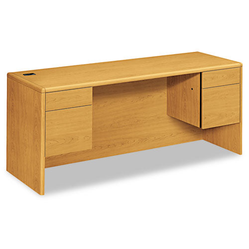 10700 Kneespace Credenza, 3/4 Height Pedestals, 72w x 24d x 29.5h, Harvest-(HON10743CC)