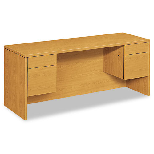 10500 Series Kneespace Credenza With 3/4-Height Pedestals, 72w x 24d x 29.5h, Harvest-(HON10543CC)