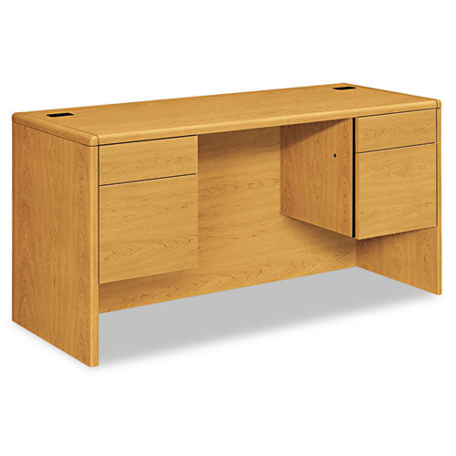 10700 Kneespace Credenza, 3/4 Height Pedestals, 60w x 24d x 29.5h, Harvest-(HON10765CC)