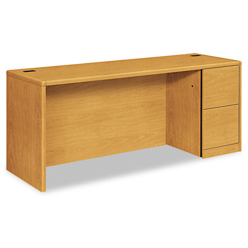 10700 Series Right Pedestal Credenza, 72w x 24d x 29.5h, Harvest-(HON10707RCC)