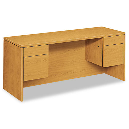 10500 Series Kneespace Credenza With 3/4-Height Pedestals, 60w x 24d x 29.5h, Harvest-(HON10565CC)