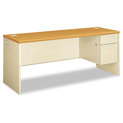 38000 Series Right Pedestal Credenza, 72w x 24d x 29.5h, Harvest/Putty-(HON38856RCL)