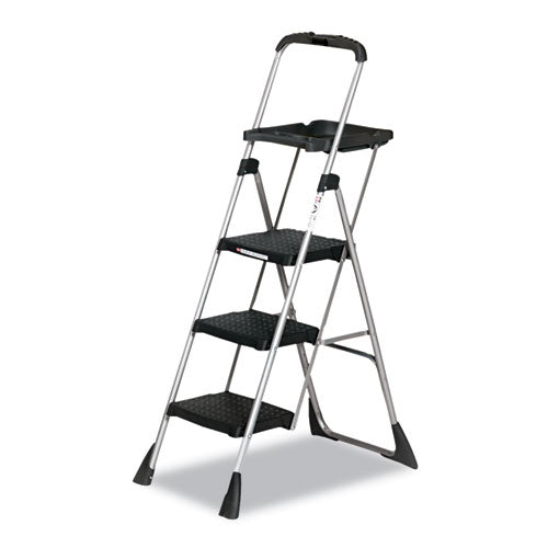 Max Work Platform, 55" Working Height, 225 lb Capacity, 3 Steps, Steel, Black-(CSC11880PBL1E)