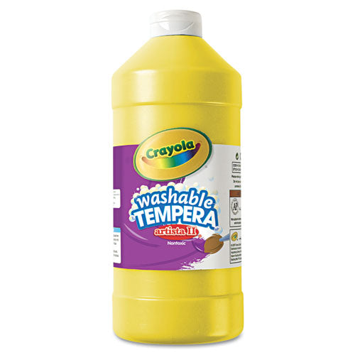 Artista II Washable Tempera Paint, Yellow, 32 oz Bottle-(CYO543132034)