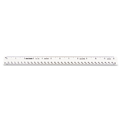 Triangular Scale, Plastic, 12" Long, Architectural, White-(KOH3272BC)