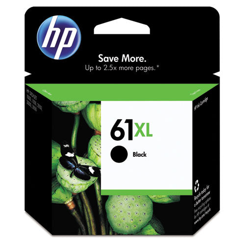 HP 61XL, (CH563WN) High-Yield Black Original Ink Cartridge-(HEWCH563WN)