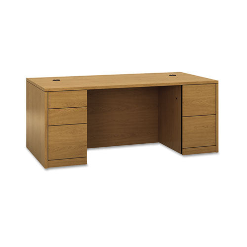 10500 Series Double Pedestal Desk with Full Pedestals, 72" x 36" x 29.5", Harvest-(HON105890CC)