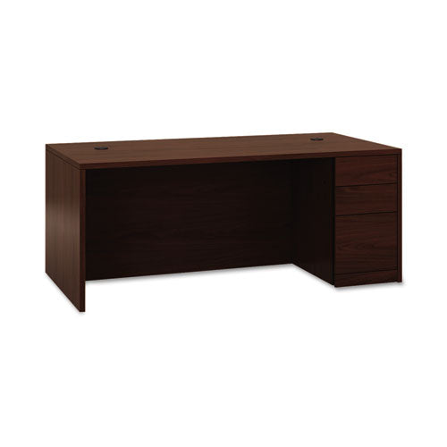 10500 Series "L" Workstation Right Pedestal Desk with Full-Height Pedestal, 72" x 36" x 29.5", Mahogany-(HON105895RNN)