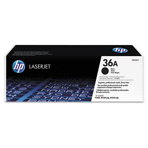 HP 36A, (CB436A) Black Original LaserJet Toner Cartridge-(HEWCB436A)