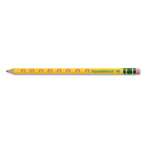 Groove Pencils, HB (#2), Black Lead, Yellow Barrel, 10/Pack-(DIX13058)