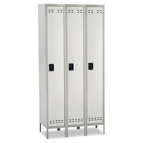 Single-Tier, Three-Column Locker, 36w x 18d x 78h, Two-Tone Gray-(SAF5525GR)