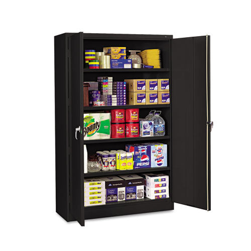 Assembled Jumbo Steel Storage Cabinet, 48w x 18d x 78h, Black-(TNNJ1878SUBK)