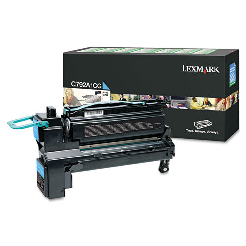 C792A1CG Return Program Toner, 6,000 Page-Yield, Cyan-(LEXC792A1CG)