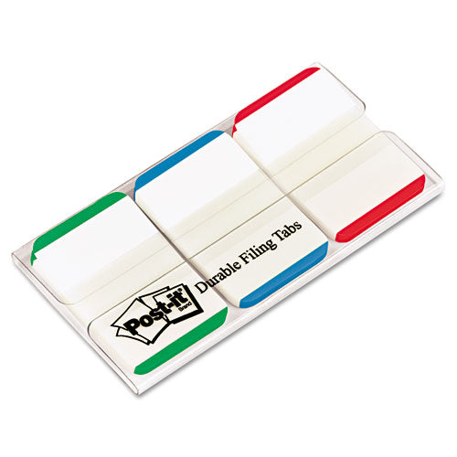 1" Lined Tabs, 1/5-Cut, Lined, Assorted Colors, 1" Wide, 66/Pack-(MMM686LGBR)