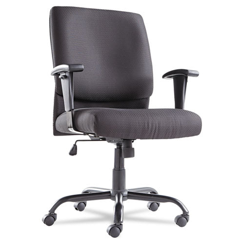 Big/Tall Swivel/Tilt Mid-Back Chair, Supports Up to 450 lb, 19.29" to 23.22" Seat Height, Black-(OIFBT4510)