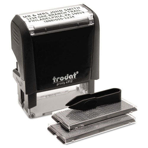 Printy Do It Yourself Self-Inking Message Stamp, 0.75" x 1.88", Black-(USS5915)