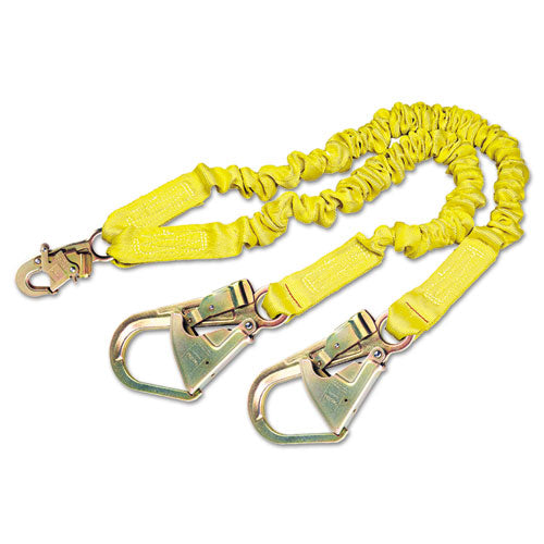 ShockWave2 Shock-Absorbing Lanyard, Steel Hooks, 900 lb MAF-(DBS1244412)