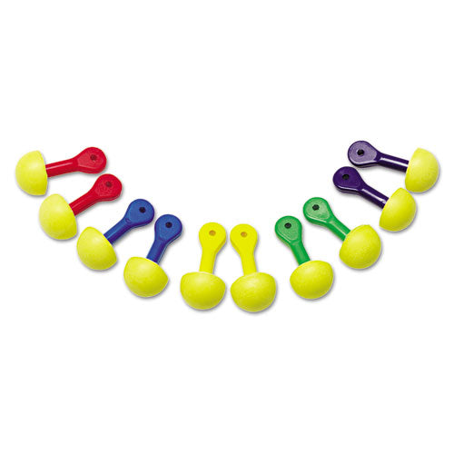 E-A-R Express Asst Colored-Grip Pod Plugs, Cordless, 25NRR, YW/Asst, 100 Pairs-(MMM3212200)