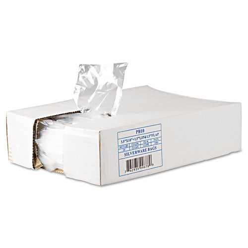 Silverware Bags, 0.7 mil, 3.5" x 1.5", Clear, 2,000/Carton-(IBSPB10)