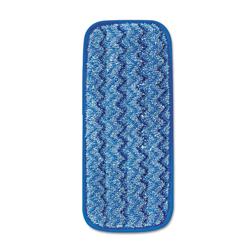 Microfiber Wall/Stair Wet Mopping Pad, 13.75 x 5.5 x 0.5, Blue-(RCPQ820BLU)