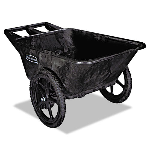 Big Wheel Agriculture Wheelbarrow, 300 lb Capacity, 32.75" x 58" x 28.25", Black-(RCP5642BLA)