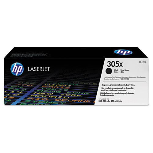 HP 305X, (CE410X) High-Yield Black Original LaserJet Toner Cartridge-(HEWCE410X)