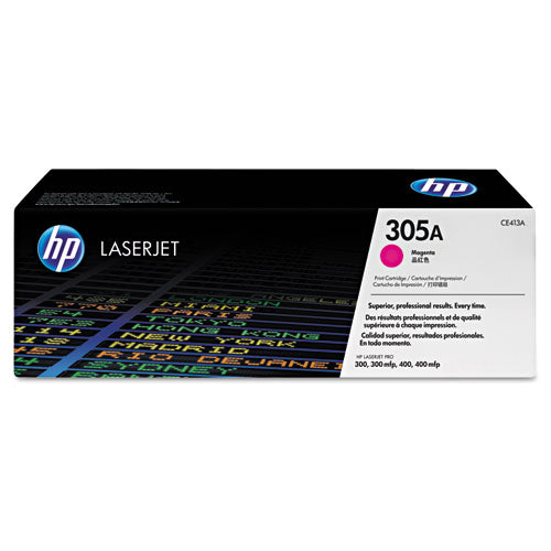 HP 305A, (CE413A) Magenta Original LaserJet Toner Cartridge-(HEWCE413A)