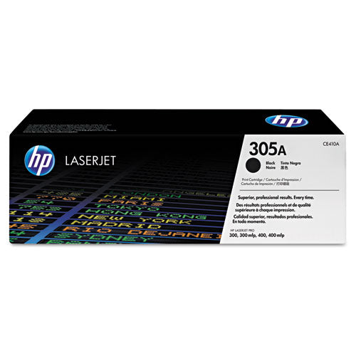 HP 305A, (CE410A) Black Original LaserJet Toner Cartridge-(HEWCE410A)