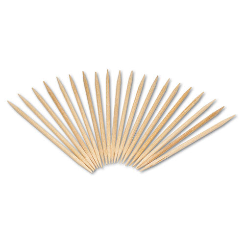 Round Wood Toothpicks, 2.5", Natural, 800/Box, 24 Boxes/Case, 5 Cases/Carton, 96,000 Toothpicks/Carton-(RPPR820)