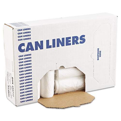 High-Density Can Liners with AccuFit Sizing, 23 gal, 14 microns, 29" x 45", Natural, 25 Bags/Roll, 10 Rolls/Carton-(HERZ5845HNR01)