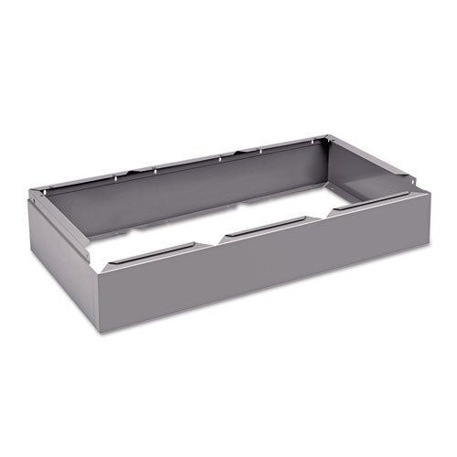 Three Wide Closed Locker Base, 36w x 18d x 6h, Medium Gray-(TNNCLB3618MG)