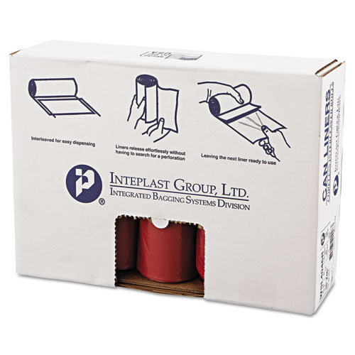 Low-Density Commercial Can Liners, 45 gal, 1.3 mil, 40" x 46", Red, 100/Carton-(IBSSL4046R)