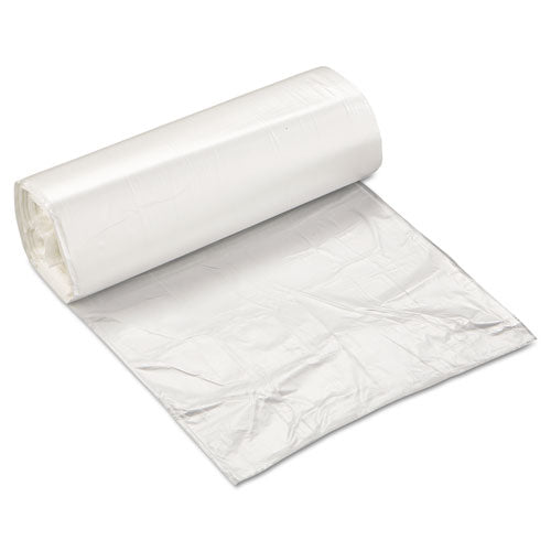 High-Density Commercial Can Liners, 10 gal, 5 microns, 24" x 24", Natural, 50 Bags/Roll, 20 Rolls/Carton-(IBSEC2424N)