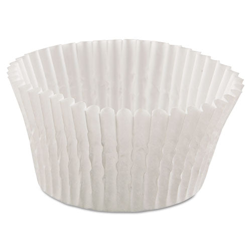 Fluted Bake Cups, 4.5 Diameter x 1.25 h, White, Paper, 500/Pack, 20 Packs/Carton-(HFM610032)