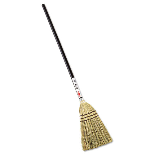 Corn-Fill Broom, Corn Fiber Bristles, 38" Overall Length, Brown-(RCP6373BRO)