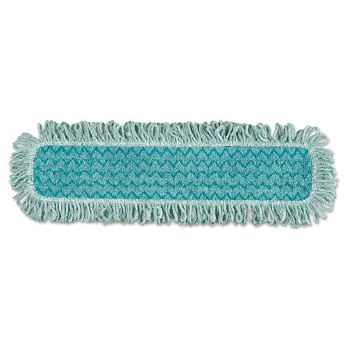 HYGEN Microfiber Fringed Dust Mop Pad, 24w x 9d, Green-(RCPQ42600GR00)