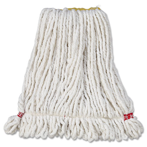 Web Foot Wet Mop Head, Shrinkless, White, Small, Cotton/Synthetic, 6/Carton-(RCPA211WHI)