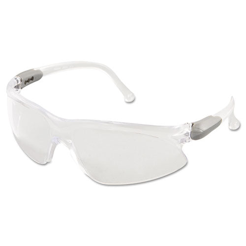 V20 Visio Safety Glasses, Silver Frame, Clear Lens-(KCC14470)