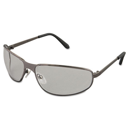 Tomcat Safety Glasses, Gunmetal Frame, Clear Lens-(UVXS2450)