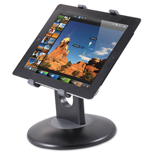 Stand for 7" to 10" Tablets, Swivel Base, Plastic, Black-(KTKTS710)