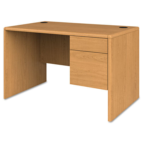 10700 Series Single Pedestal Desk with Three-Quarter Height Right Pedestal, 48" x 30" x 29.5", Harvest-(HON107885RCC)