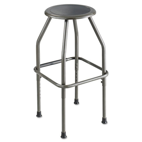 Diesel Industrial Stool with Stationary Seat, Backless, Supports Up to 250 lb, 22" to 30" Seat Height, Pewter-(SAF6666)