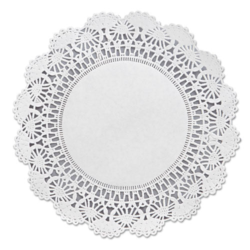 Cambridge Lace Doilies, Round, 8", White, 1,000/Carton-(HFM500236)