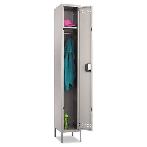 Single-Tier Locker, 12w x 18d x 78h, Two-Tone Gray-(SAF5522GR)