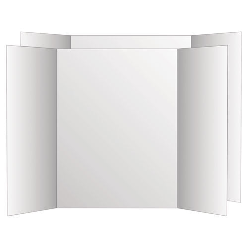 Two Cool Tri-Fold Poster Board, 36 x 48, White/White, 6/Carton-(GEO26790)